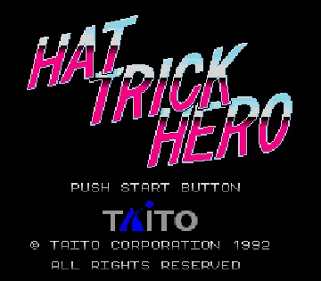 Hat Trick Hero (Japan) screen shot title